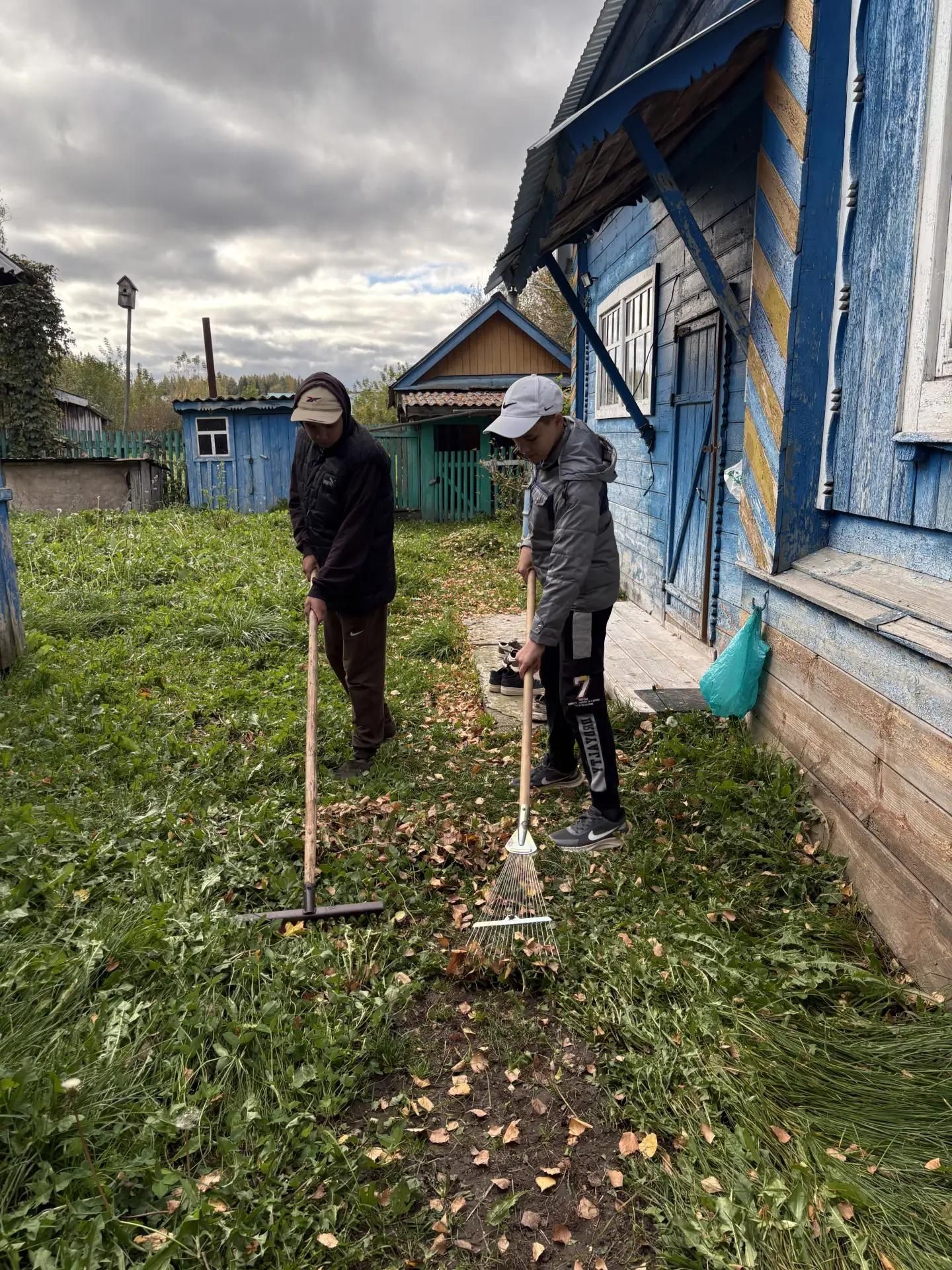 Школьники Рыбно-Слободского района помогли пожилым соседям