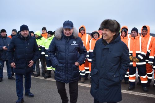 Рустам Минниханов осмотрел открытый после реконструкции участок автодороги М-7 «Волга»