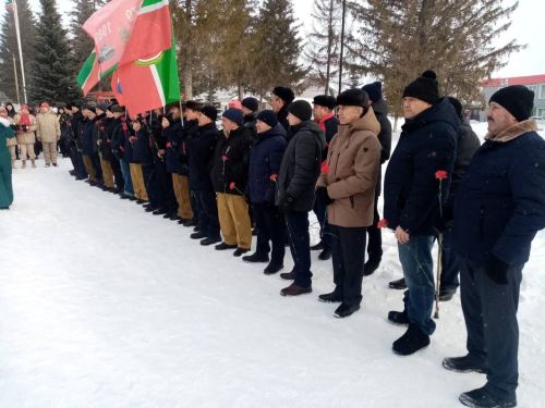 В Рыбной Слободе прошел митинг по случаю возложения венков памяти погибших афганцев