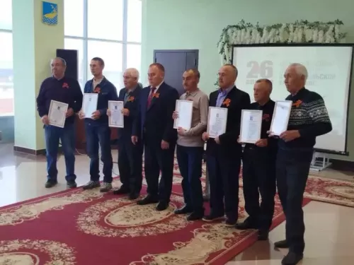 Благодарность героям Чернобыля на встрече в районном Доме культуры