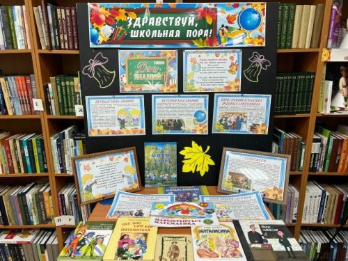 Книжная выставка к началу учебного года в сельской библиотеке