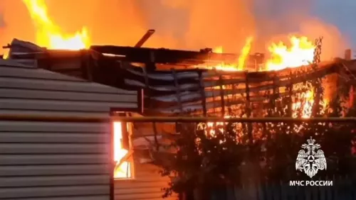 Ночной пожар в бревенчатом доме завершился гибелью хозяина