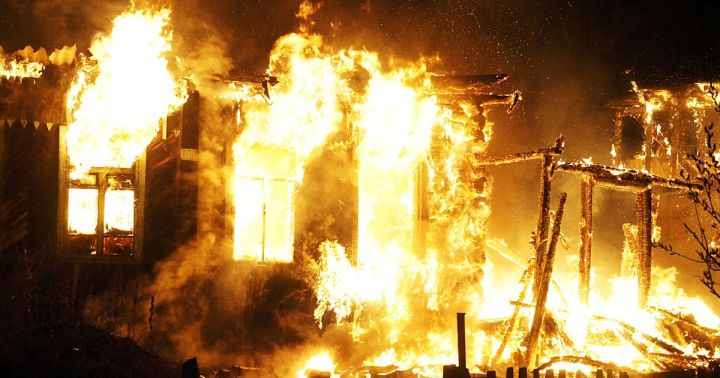 В Рыбно - Слободском районе сгорел частный дом