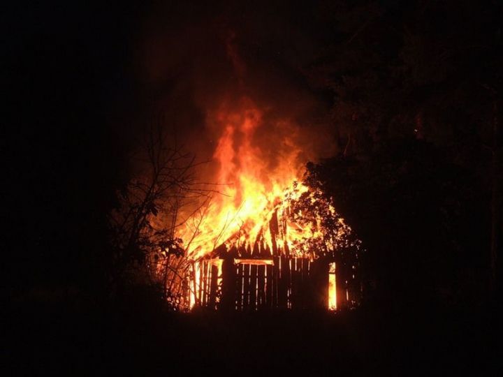 В Рыбно - Слободском районе произошло возгорание частного сарая