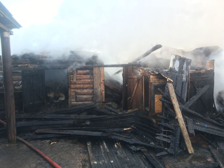 В селе Кутлу-Букаш  Рыбно - Слободского района произошел пожар