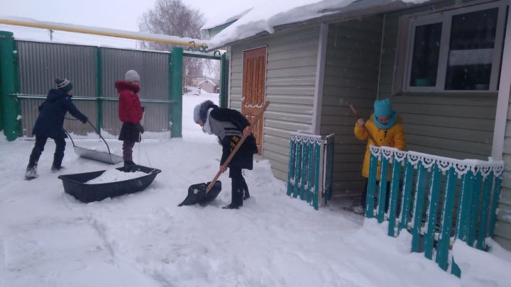 В Рыбно-Слободском районе "тимуровцы" активно помогают одиноким жителям района