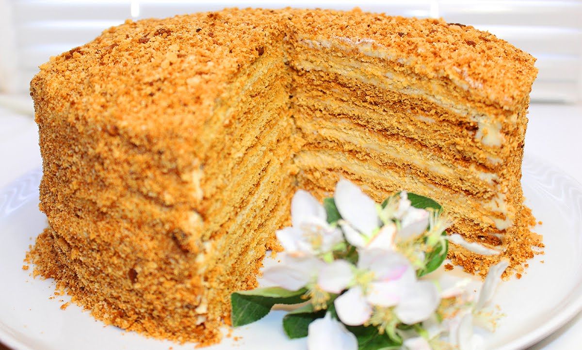 Тесто для коржей на торт медовый