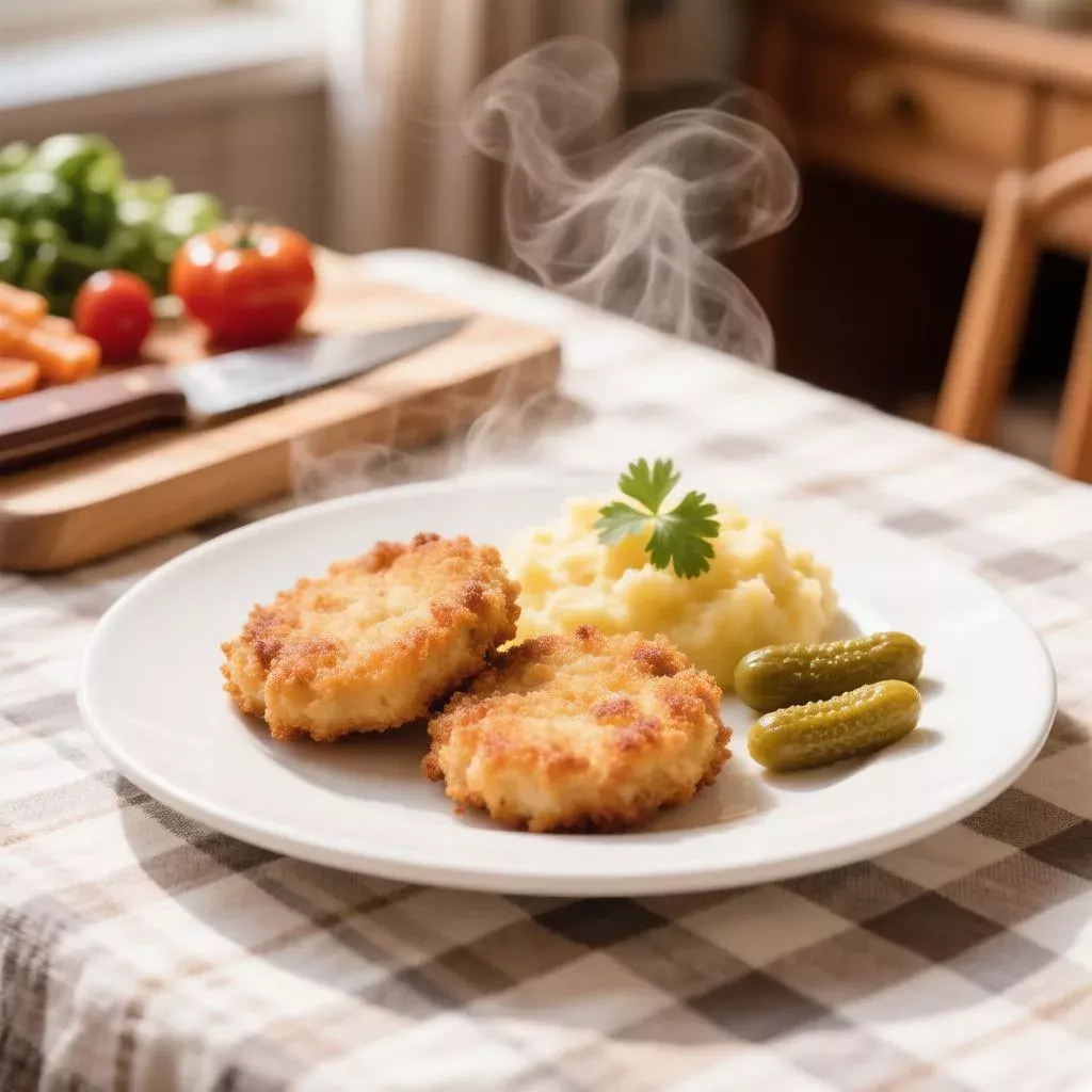 Лёгкий ужин: куриные котлеты с гарниром