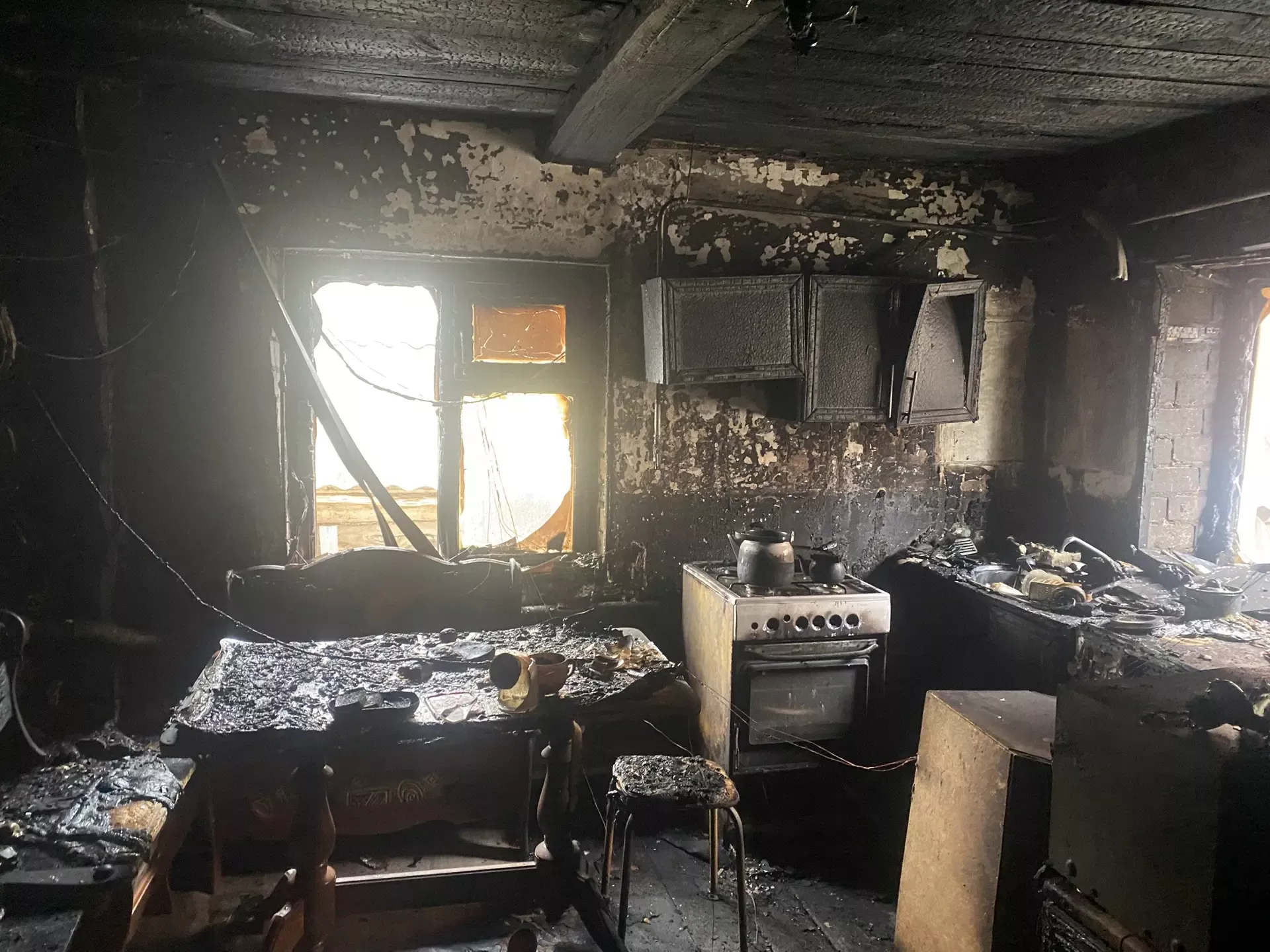 В частном доме села Малый Атмас произошел пожар