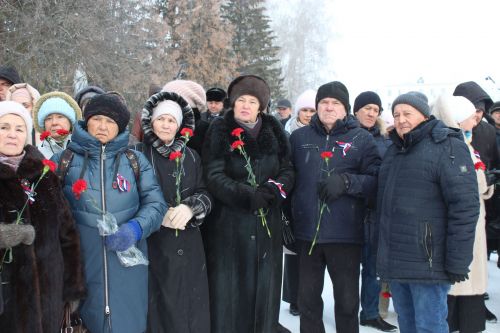 Рыбнослободцы приняли участие в митинге посвященном Дню защитников Отечества