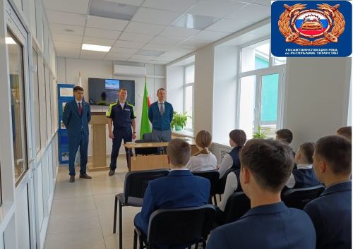 С учениками Рыбно-Слободской Гимназия №1 провели беседу на тему «питбайк»