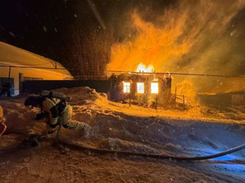 Жилой дом  сгорел дотла, один погибший