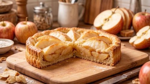 Классический яблочный пирог с корицей и лимонным соком